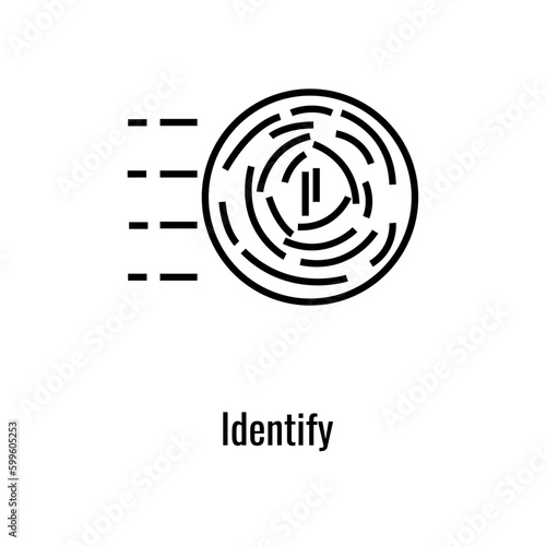 Identify line icon. Identify list vector outline sign.