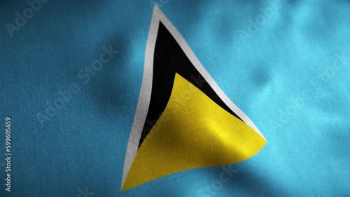 Saint Lucia Looped Flag