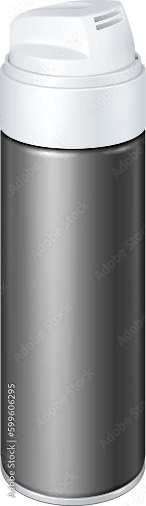 Mockup Blank Black Gray Shaving Foam Aerosol Spray Metal Bottle Can. 3D. Illustration Isolated On White Background. Mockup Template Ready For Your Design. Vector EPS10 Mockup Blank Black Gray Shaving Foam Aerosol Spray Metal Bottle Can. 3D. Illustration Isolated On White Background. Mockup Template Ready For Your Design. Vector EPS10