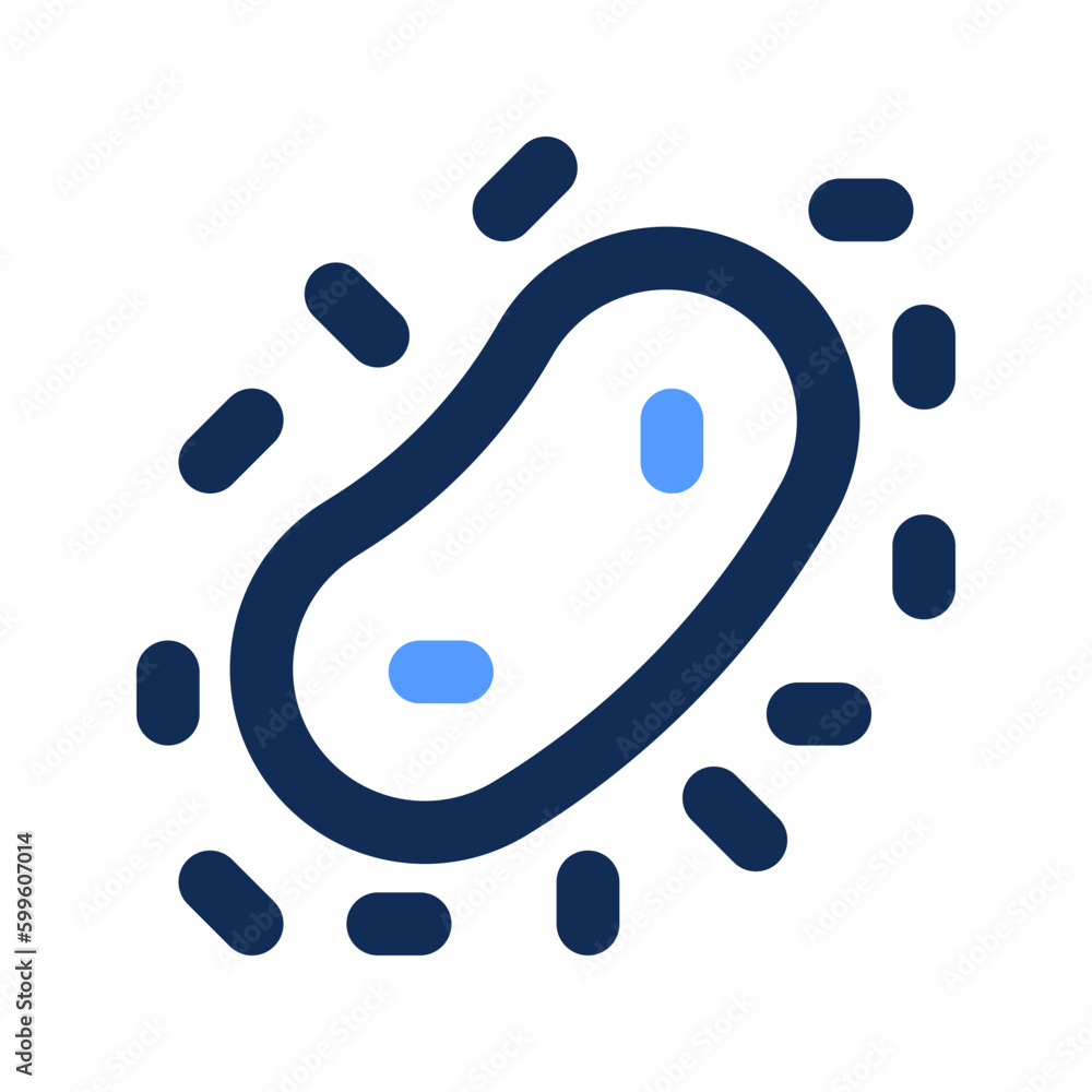 Obraz premium bacteria outline color icon