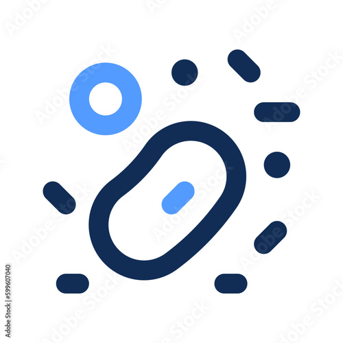 microorganism outline color icon