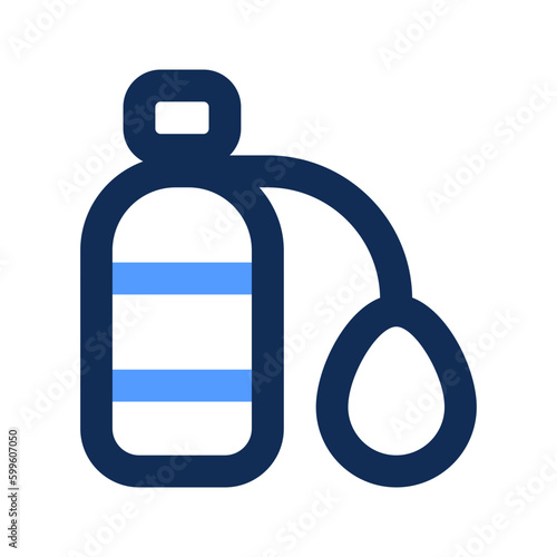 oxygen tank outline color icon