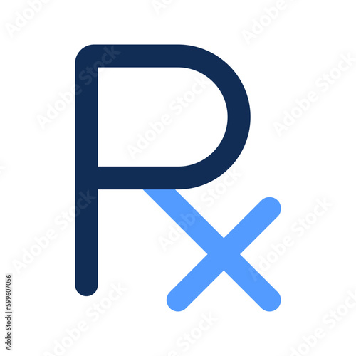 prescription outline color icon