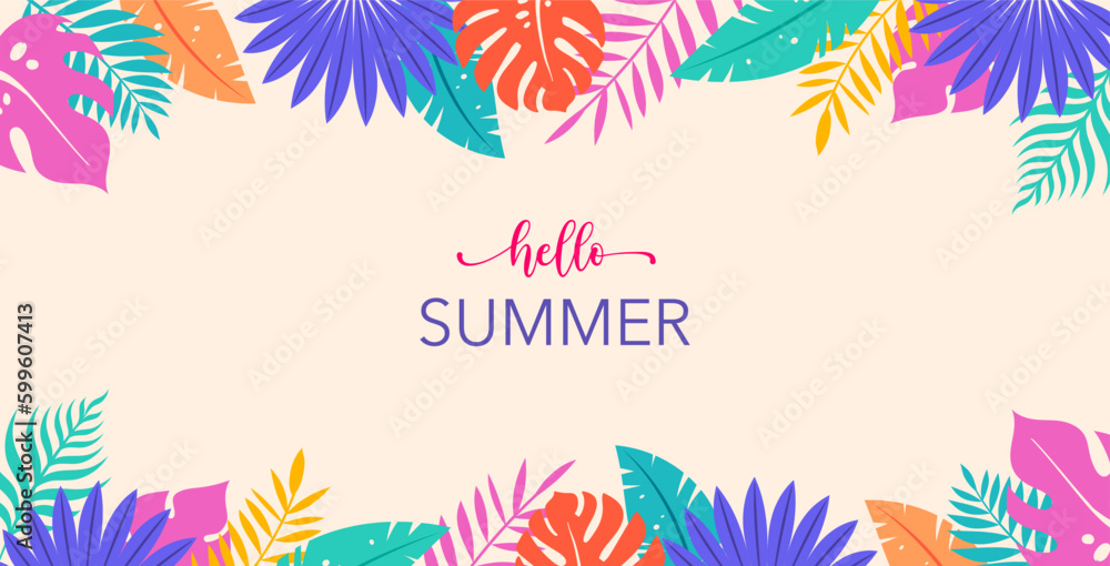 Colorful Abstract Summer Background, poster, banner. Summer sale, summer fun concept design promotion design Colorful Abstract Summer Background, poster, banner. Summer sale, summer fun concept design promotion design