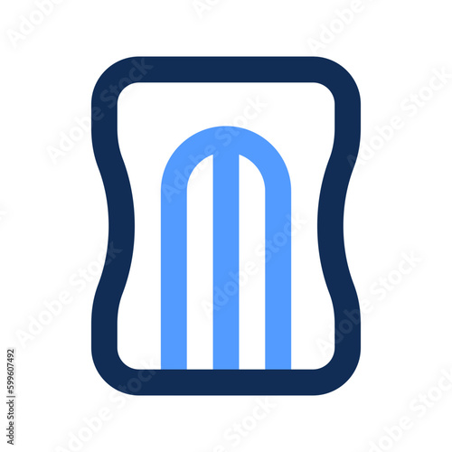 pencil sharpener outline color icon