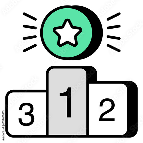 Position ranking board, icon of leaderboard