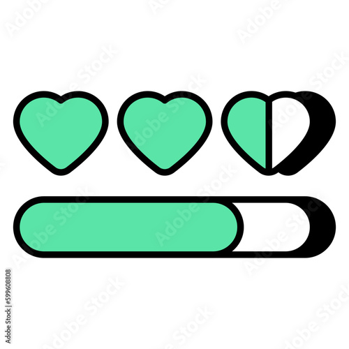 A unique design icon of health points 