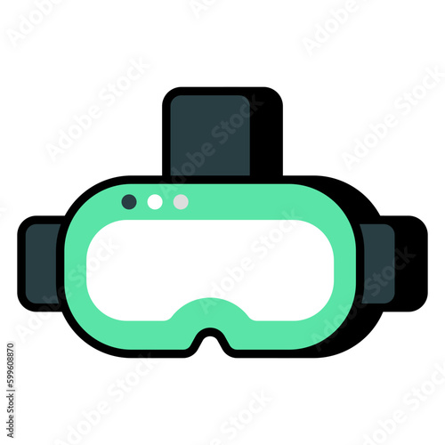 Oxygen pipe with goggles, icon of snorkeling mask
