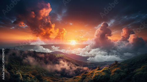 Awe-Inspiring Sky: Nature's Masterpiece. Generative AI © Sascha