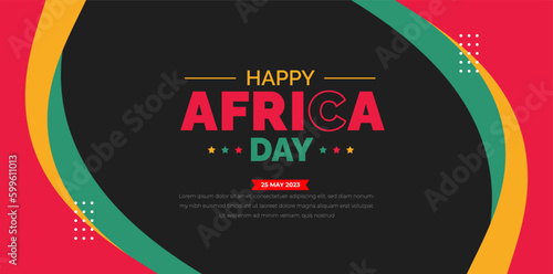 happy Africa day background or banner design Template.