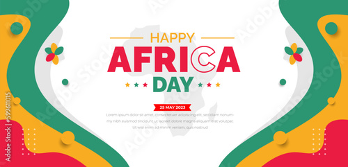 happy Africa day background or banner design Template.