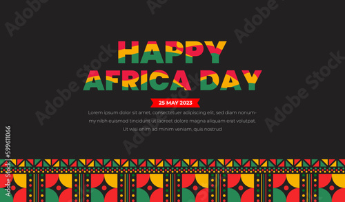 happy Africa day background or banner design Template.
