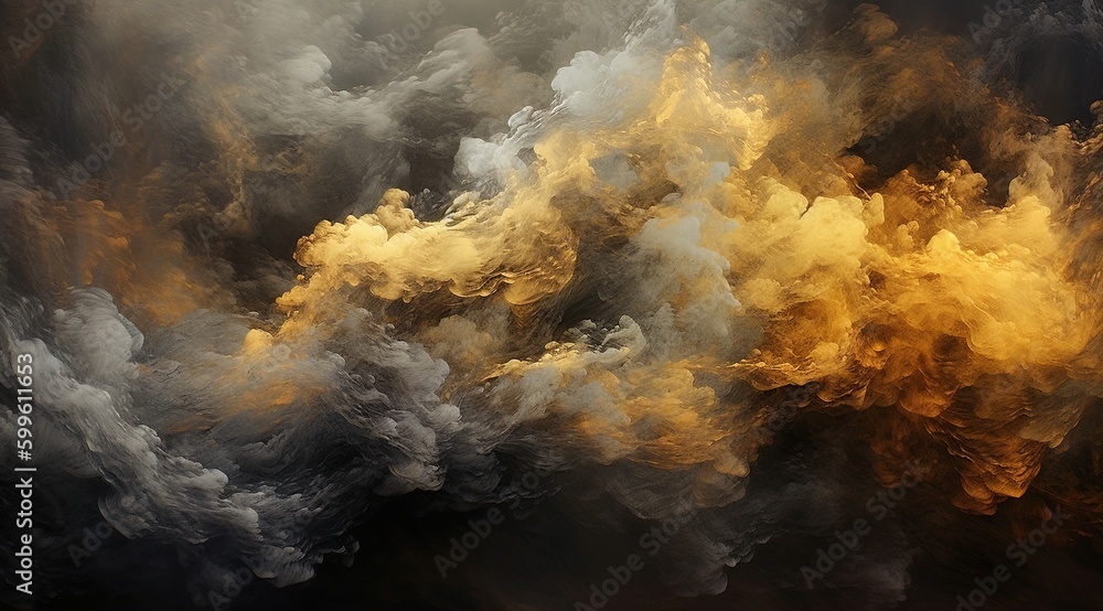 Cloud texture, swirl, fog, explosion of smoke, flame, fire, light, abstract. Generative Ai.