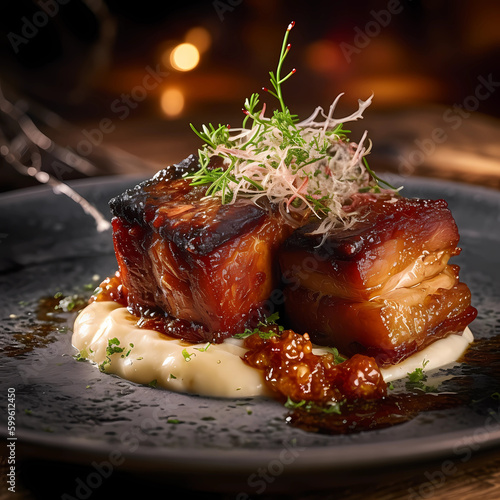 Fototapeta Naklejka Na Ścianę i Meble -  Char Siu Pork Belly Delight