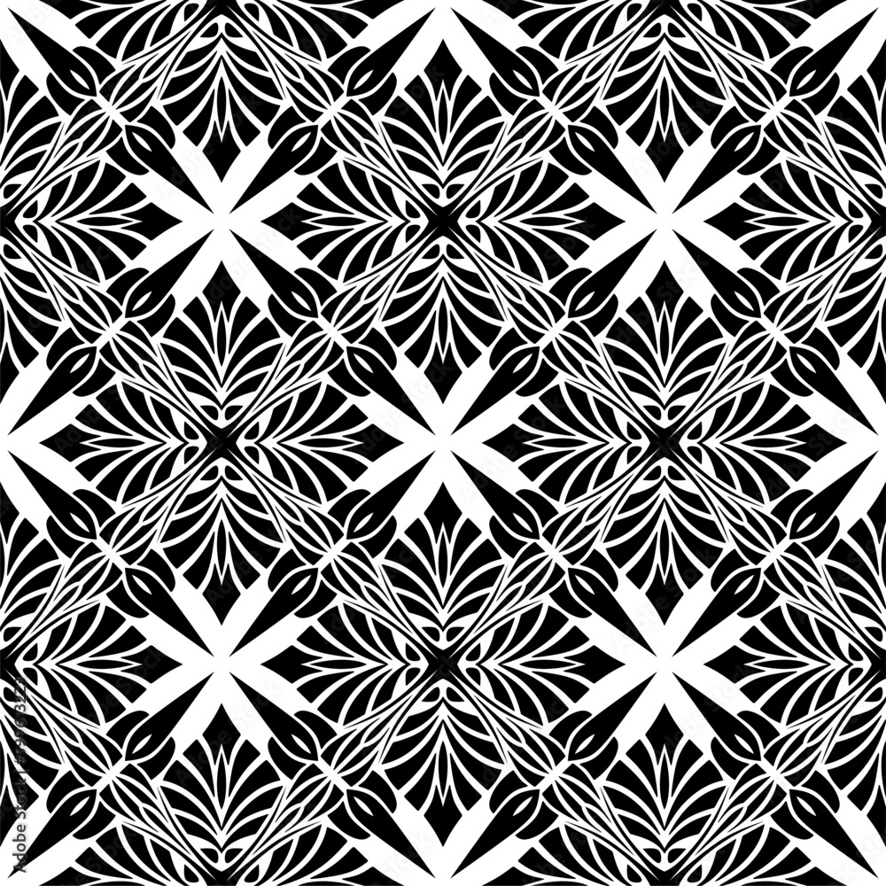 Fototapeta premium black and white seamless background