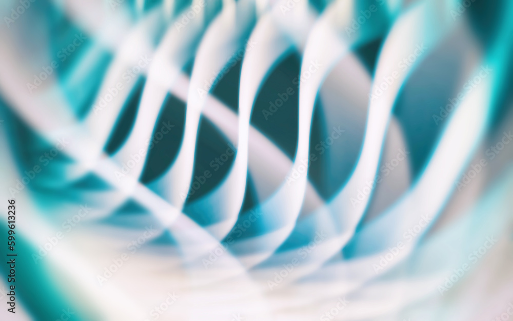 Naklejka premium Abstract Smooth Blurry Wavy Motion Turquoise Color Background.
