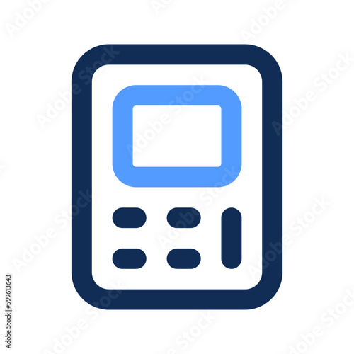 calculator outline color icon