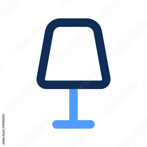 desk lamp outline color icon