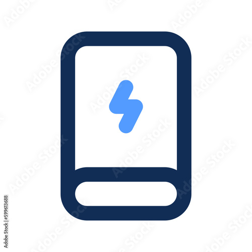 power bank outline color icon