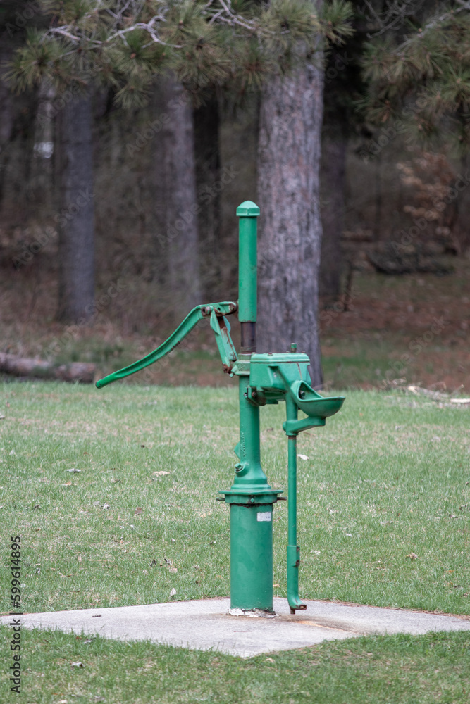 Old hand-powered water pump