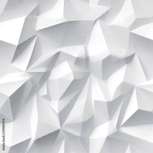 white colored with highlights and shadows ages low poly background seamless pattern