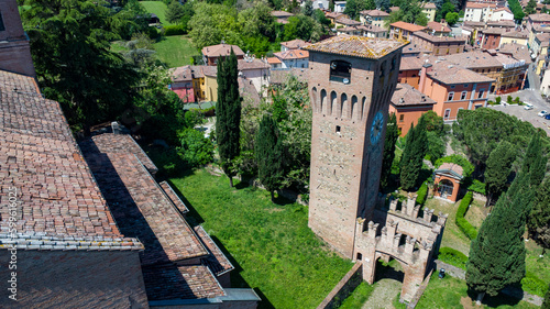 Bazzano village between Bologna and Modena medieval fortress and church in the historic center photo