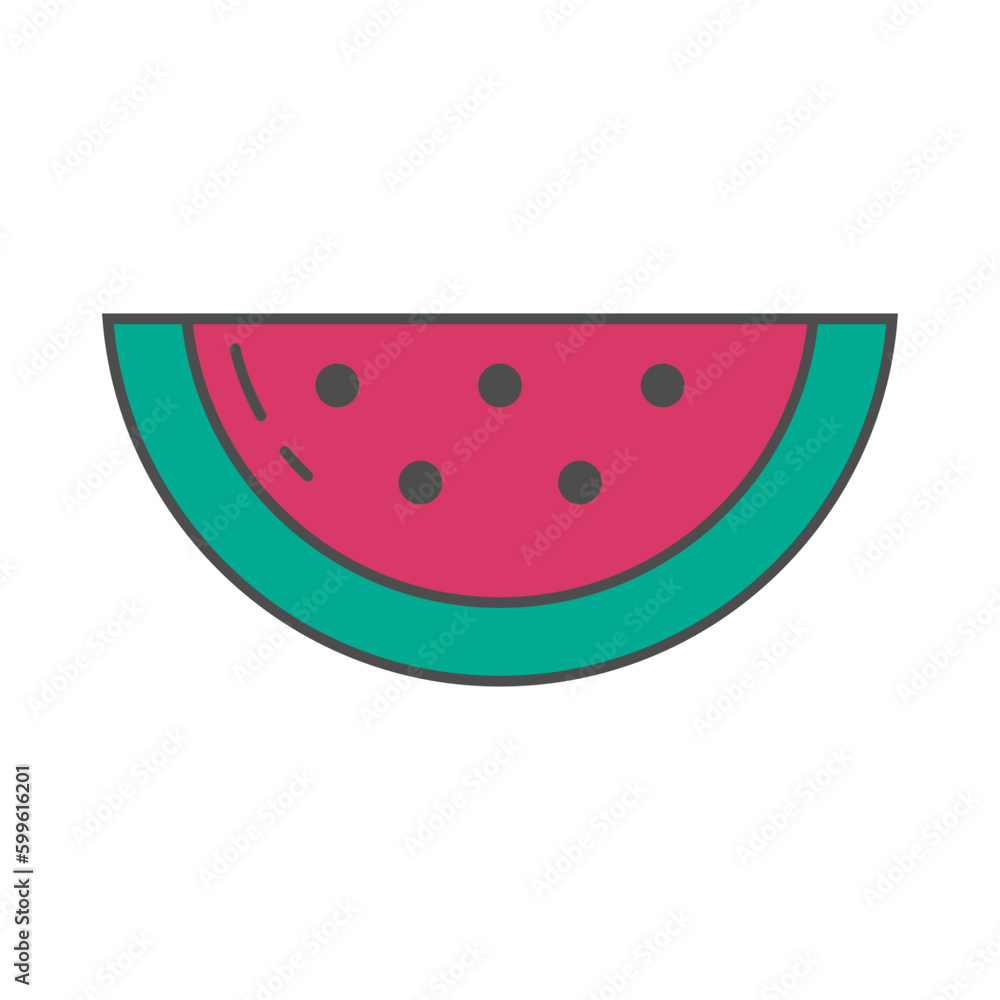 watermelon fruit icon illustration watermelon fruit icon illustration