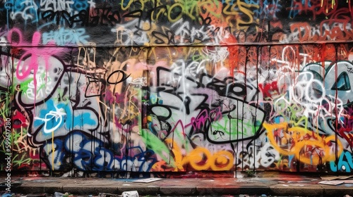 graffiti on the wall. Generative AI