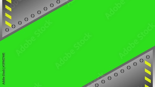 Animated Futuristic Industrial Gate. Suitable for video intro, game opening, etc.