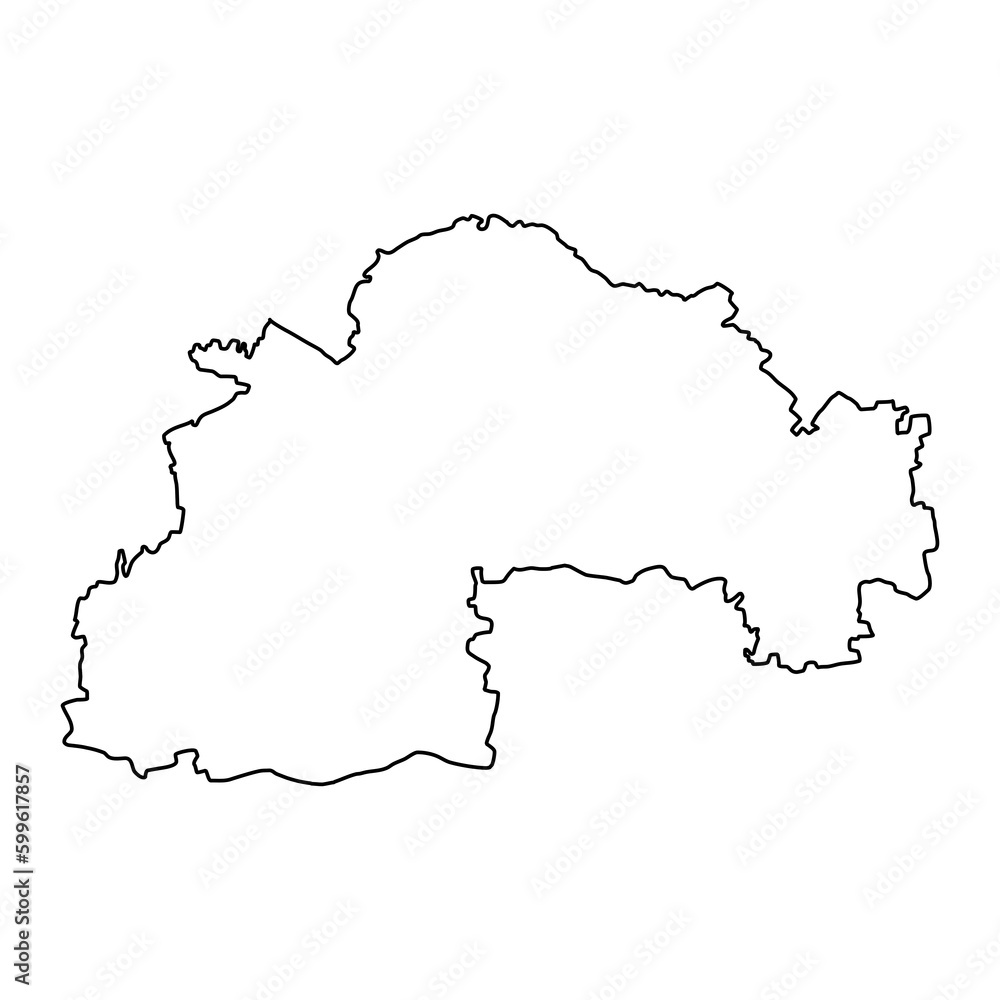 Dnipropetrovsk Oblast map, province of Ukraine. Vector illustration.