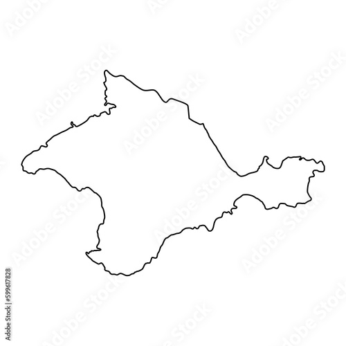Autonomous Republic of Crimea map, province of Ukraine. Vector illustration.