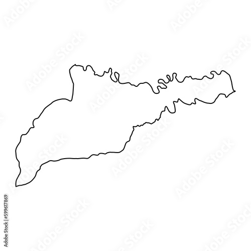 Chernivtsi oblast map, province of Ukraine. Vector illustration.
