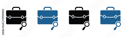 Job seeker vector flat icons 