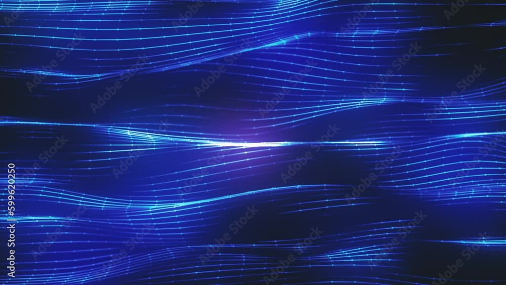 Abstract Web Of Lines Strings Flowing/ 4k animation of an abstract technology background with digital web of lines flowing with glow and depth effect Abstract Web Of Lines Strings Flowing/ 4k animation of an abstract technology background with digital web of lines flowing with glow and depth effect