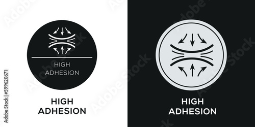 (High Adhesion) Icon, Vector sign. photo