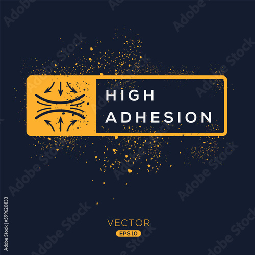 (High Adhesion) Icon, Vector sign.