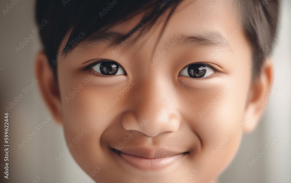 Portrait of a beautiful Asian child. Generative AI Portrait of a beautiful Asian child. Generative AI
