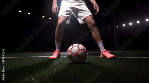 Football ballon et pieds (AI) © Antoine
