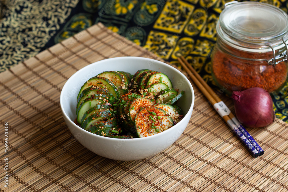 chinese cucumber salad - chinesischer gurkensalat Stock Photo | Adobe Stock chinese cucumber salad - chinesischer gurkensalat Stock Photo | Adobe Stock