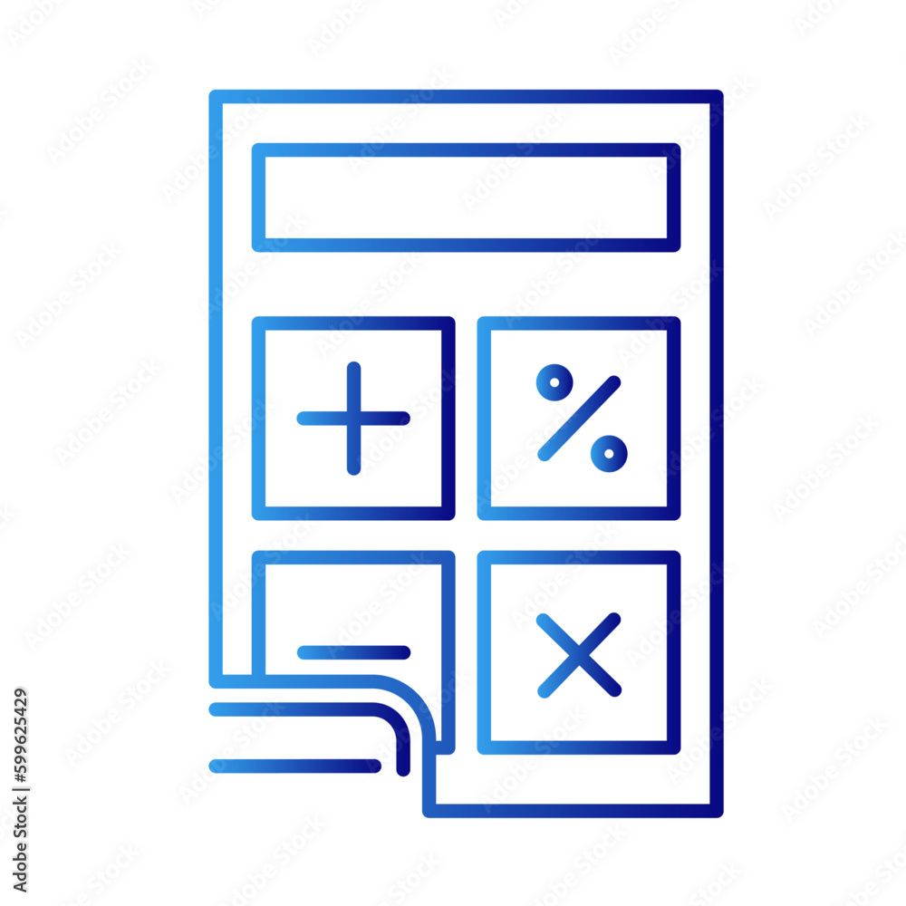 YAY business management icon with blue gradient outline style. financial, accounting, design, calculation, concept, calculate, money, . Vector Illustration YAY business management icon with blue gradient outline style. financial, accounting, design, calculation, concept, calculate, money, . Vector Illustration