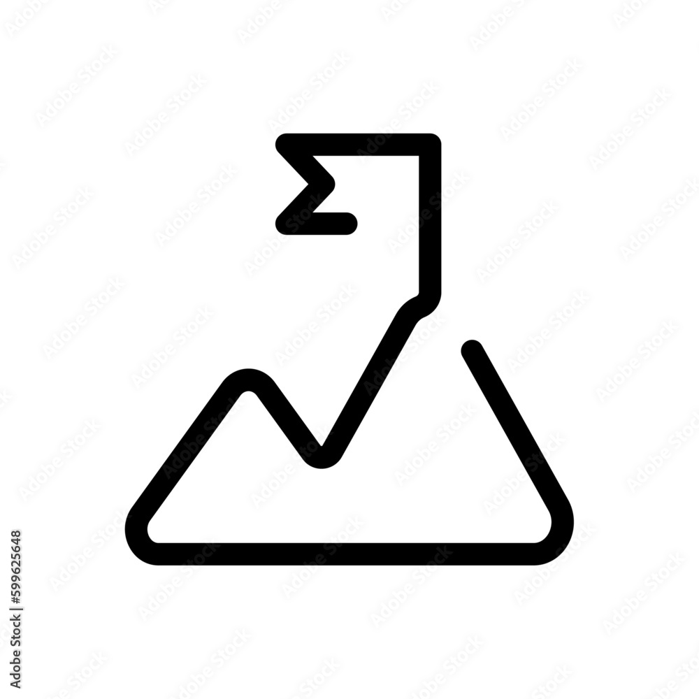 Success business management icon with black outline style. management, people, man, achievement, outline, goal, design. Vector Illustration Success business management icon with black outline style. management, people, man, achievement, outline, goal, design. Vector Illustration