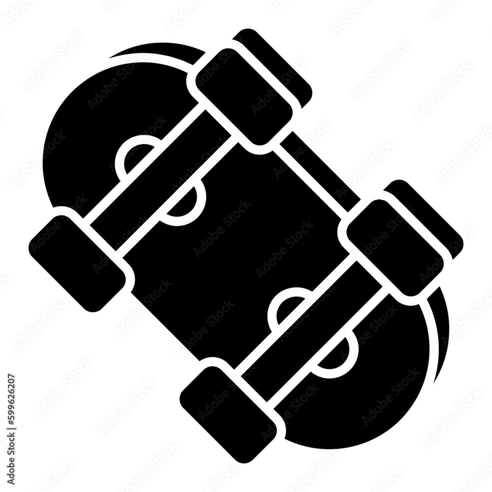 An icon design of skateboard An icon design of skateboard