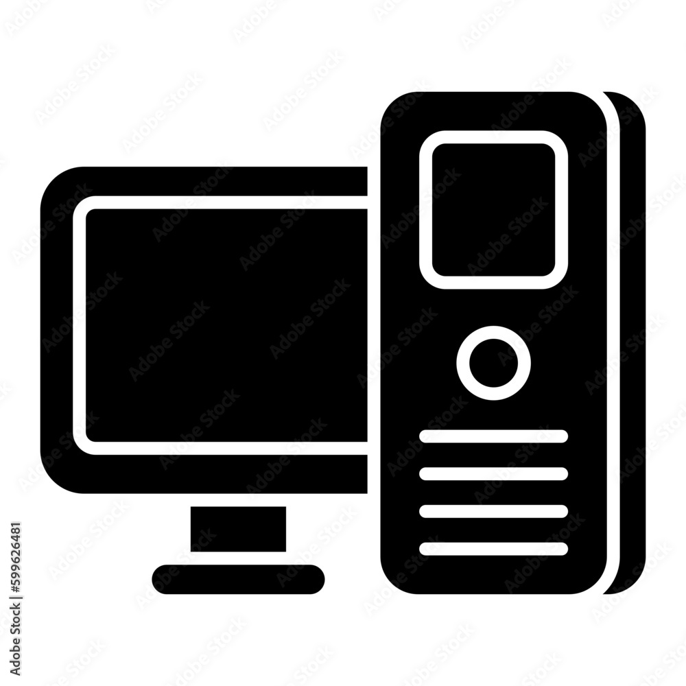 Trendy vector design of computer Trendy vector design of computer