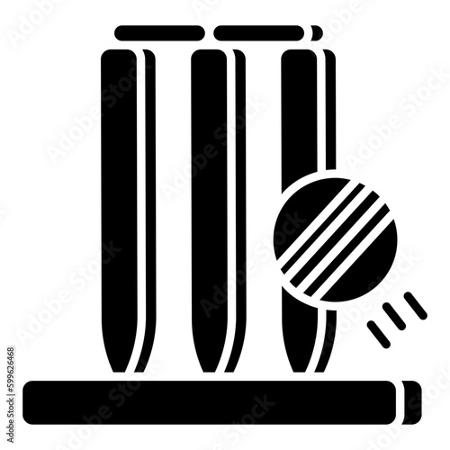 An amazing design icon of cricket wicket