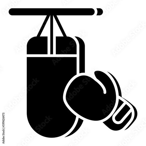 A modern design icon of punching bag