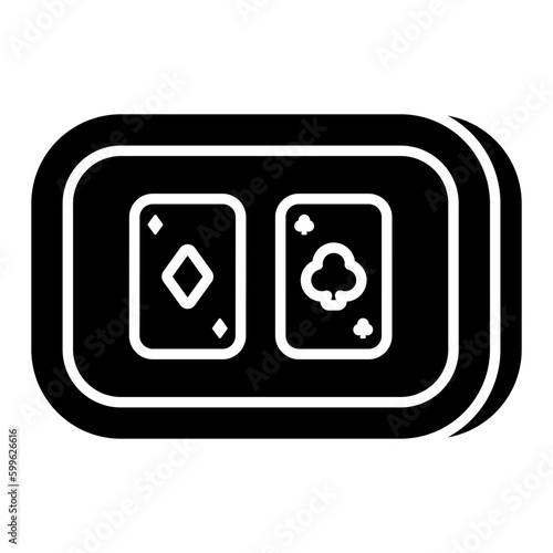 A solid design of mobile poker cards icon