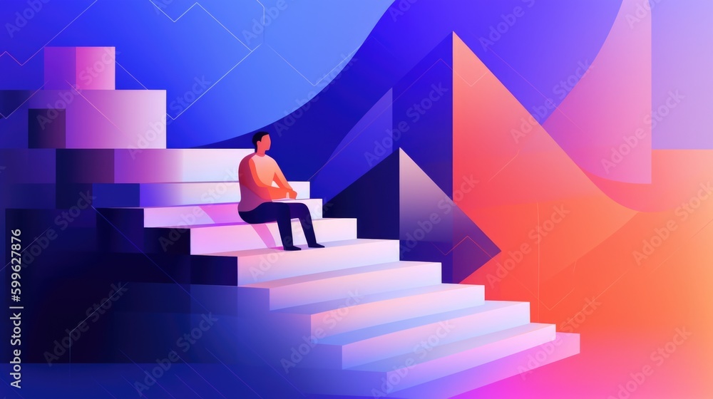 Entrepreneurship and Startups: Figurative analogy drawing with uncluttered visual setup. Generative Ai Entrepreneurship and Startups: Figurative analogy drawing with uncluttered visual setup. Generative Ai