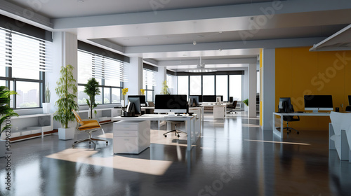 Modern office interior, AI Generative © Gasspoll