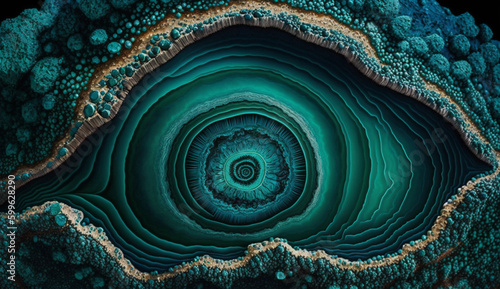 Tera Collection · Chrysocolla Geoda Stone Backgrounds · Teal · Tranquil · Digital llustrations · Gemstone · Nature Beauty photo