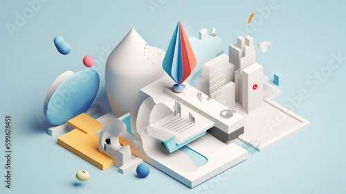 Entrepreneurship and Startups: Imaginative metaphor rendering with unmistakable visual organization. Generative Ai